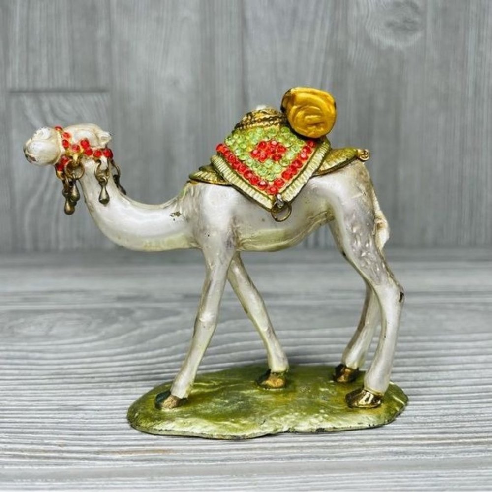 Jewel encrusted camel trinket box ornate